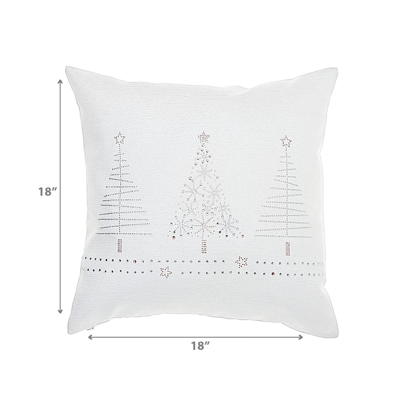 Polyester Cushion Christmas Tree 18"X18" - Set of 2