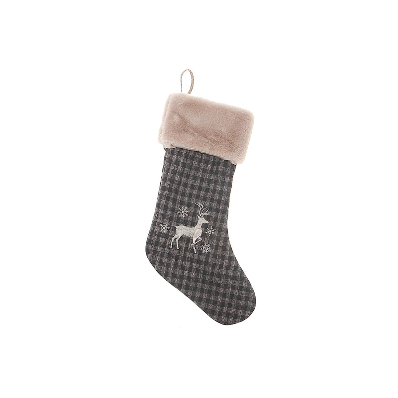 Stripe Fabric Stocking - Set of 2