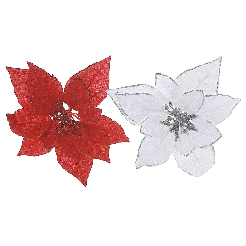 Poinsettia Clip - Set of 6