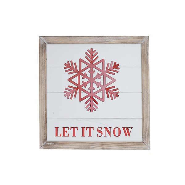 Wood Wall Decor Let It Snow