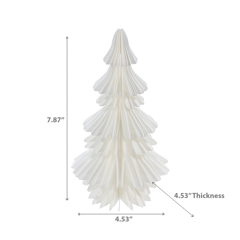 White Paper Feather Christmas Tree - Set of 4