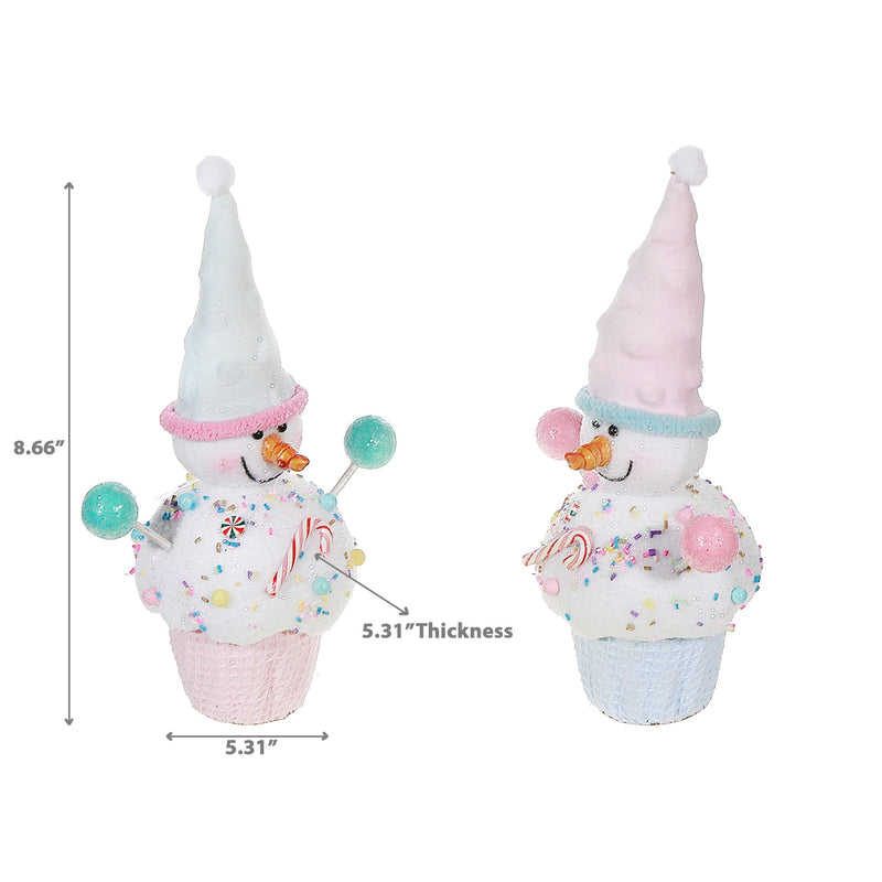 Snowman Cupcake - Set of 2