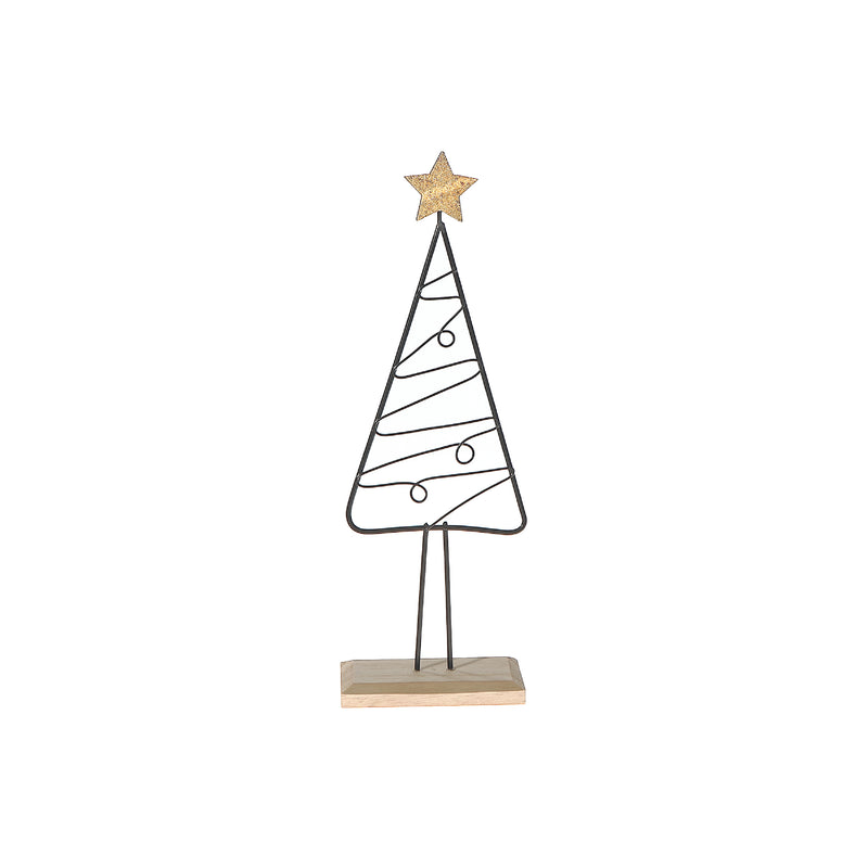 Wire Tree And Star Stand Decor 11.42"