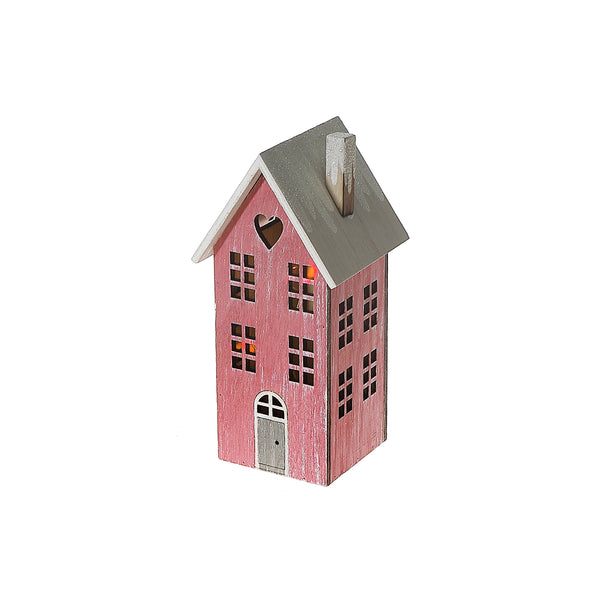 Led Wooden Red House Decor