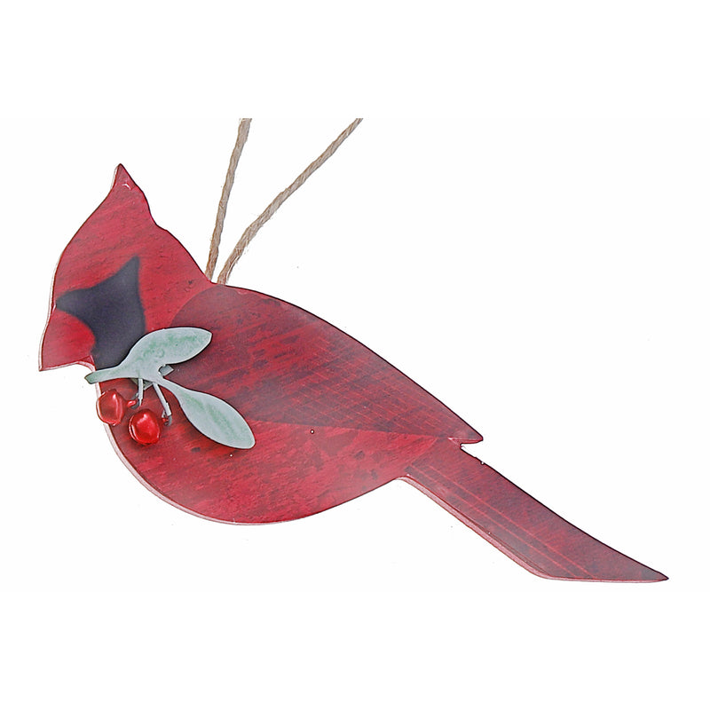 Wooden Cardinal Ornament Small - Set of 12