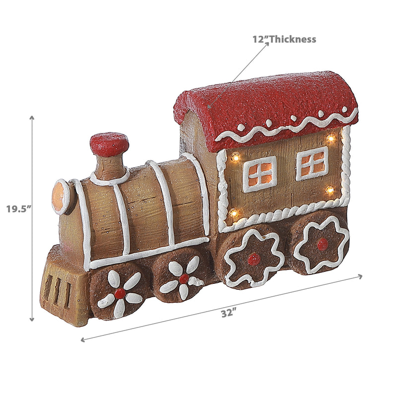 Led Gingerbread Train