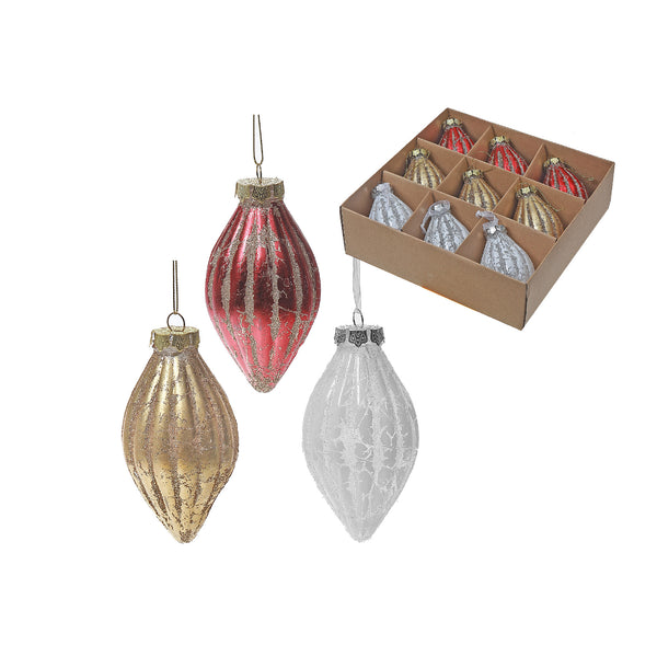 Teardrop Ornament - Set of 9