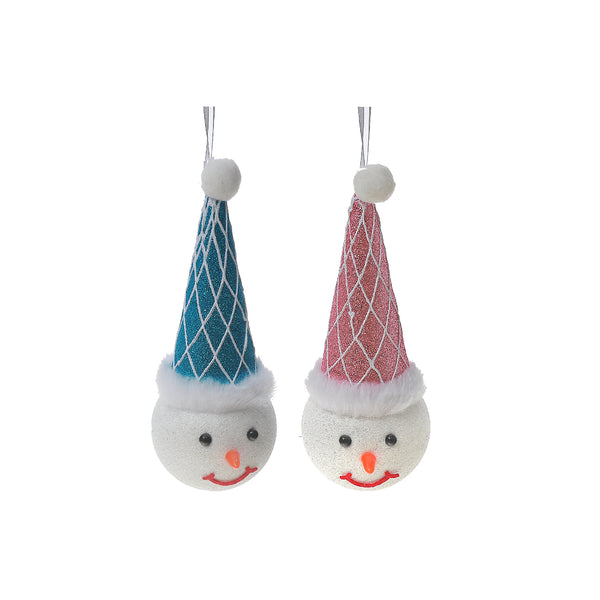 Snowman Head Ornament - Set of 12