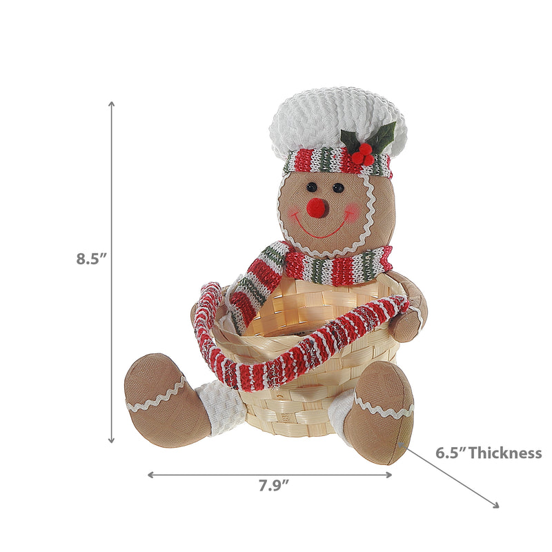 Gingerbread Man Plush Basket