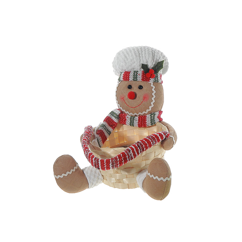 Gingerbread Man Plush Basket