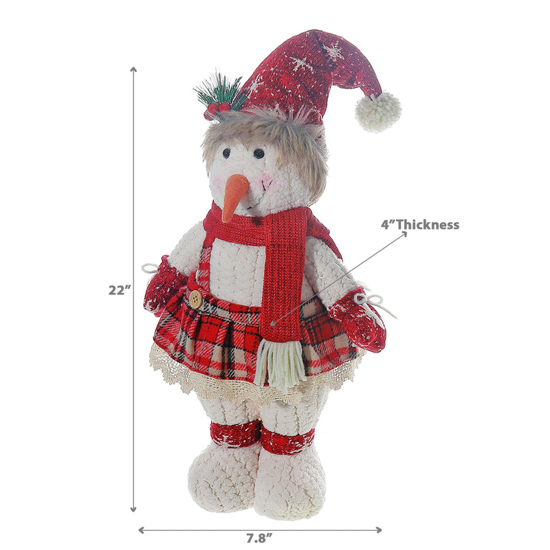 Snowman With Skirt Plush Stander