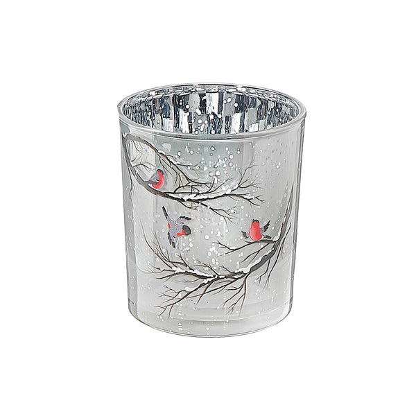 Glass Candle Holder Bird Large - Set of 2