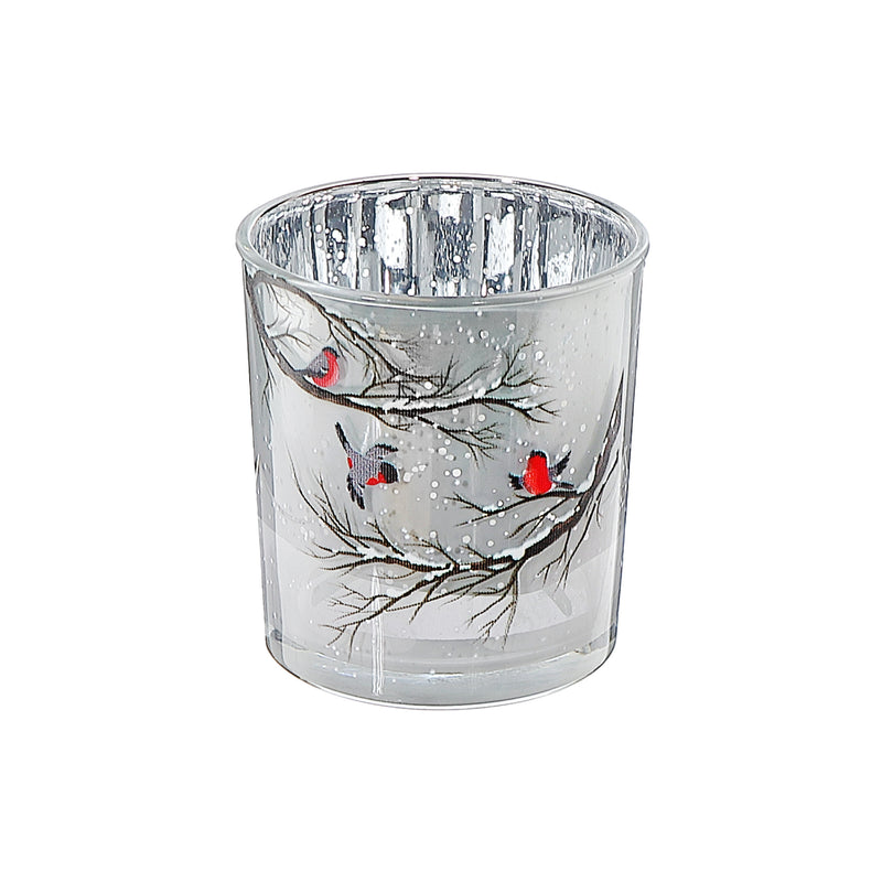 Glass Candle Holder Bird Small - Set of 2