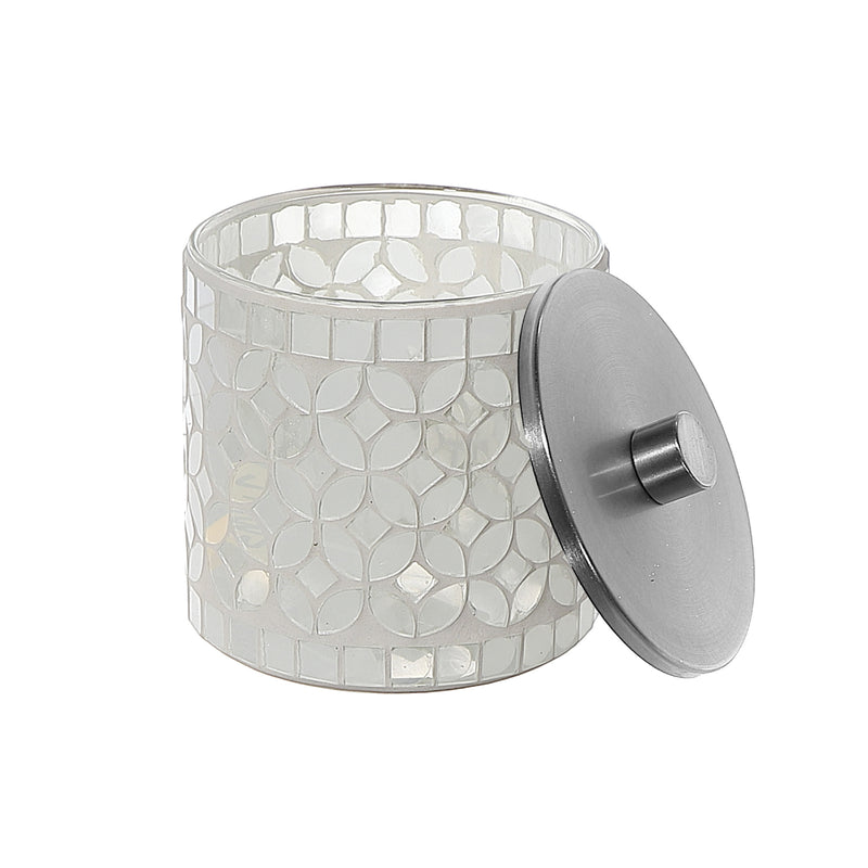 Mosaic Glass Cotton Jar