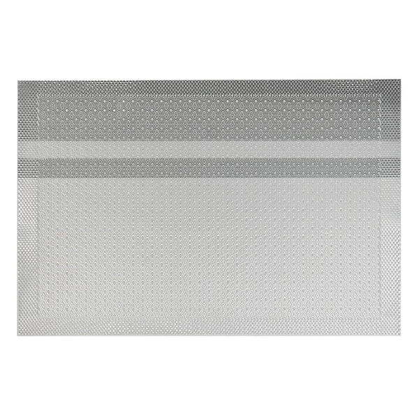 Vinyl Placemat (Honeycomb) (Silver)-Set of 12