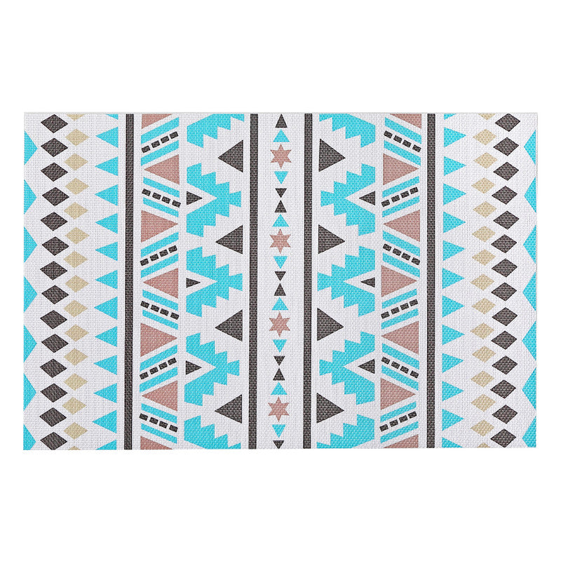 Vinyl Placemat (Bohemian) (Aqua) - Set of 12