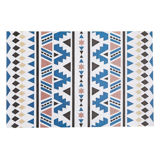 Vinyl Placemat (Bohemian) (Blue) - Set of 12