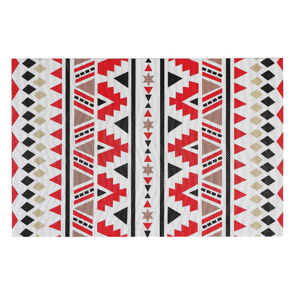 Vinyl Placemat (Bohemian) (Red) - Set of 12