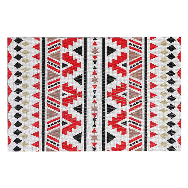 Vinyl Placemat (Bohemian) (Red) - Set of 12