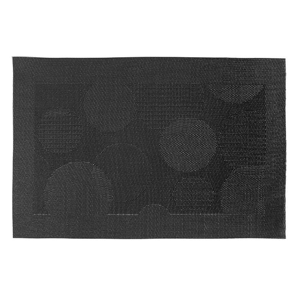 Vinyl Placemat (Bubbles) (Black) - Set of 12