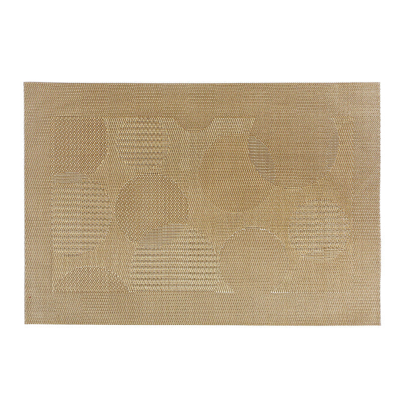 Vinyl Placemat (Bubbles) (Gold) - Set of 12