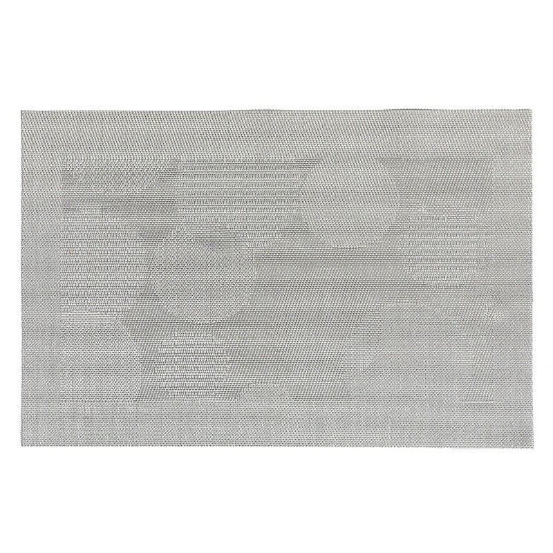 Vinyl Placemat (Bubbles) (Silver) - Set of 12