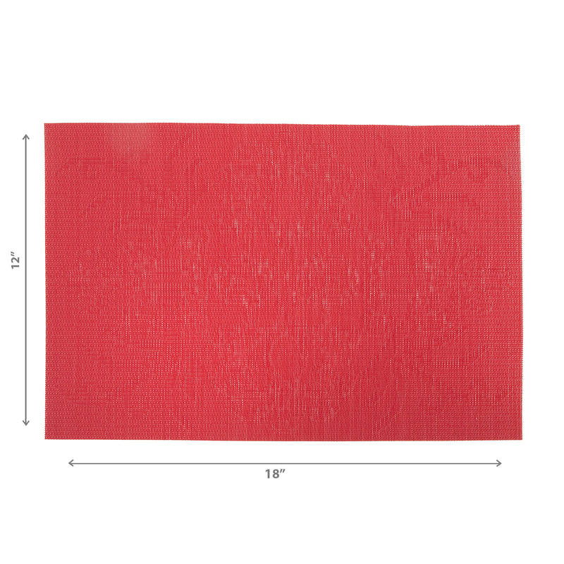 Vinyl Placemat Damask Red - Set of 12