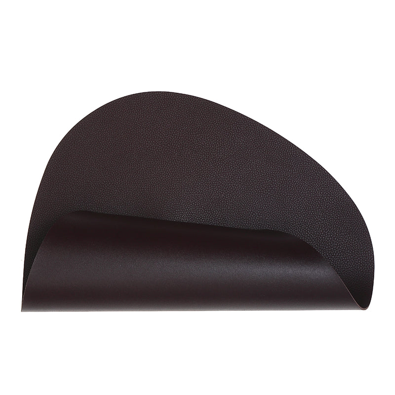 Reversible Pleather Pebble Placemat Chocolate - Set of 12