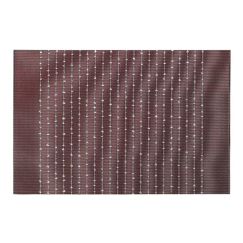 Vinyl Cotton Placemat Pinstripe Red - Set of 12