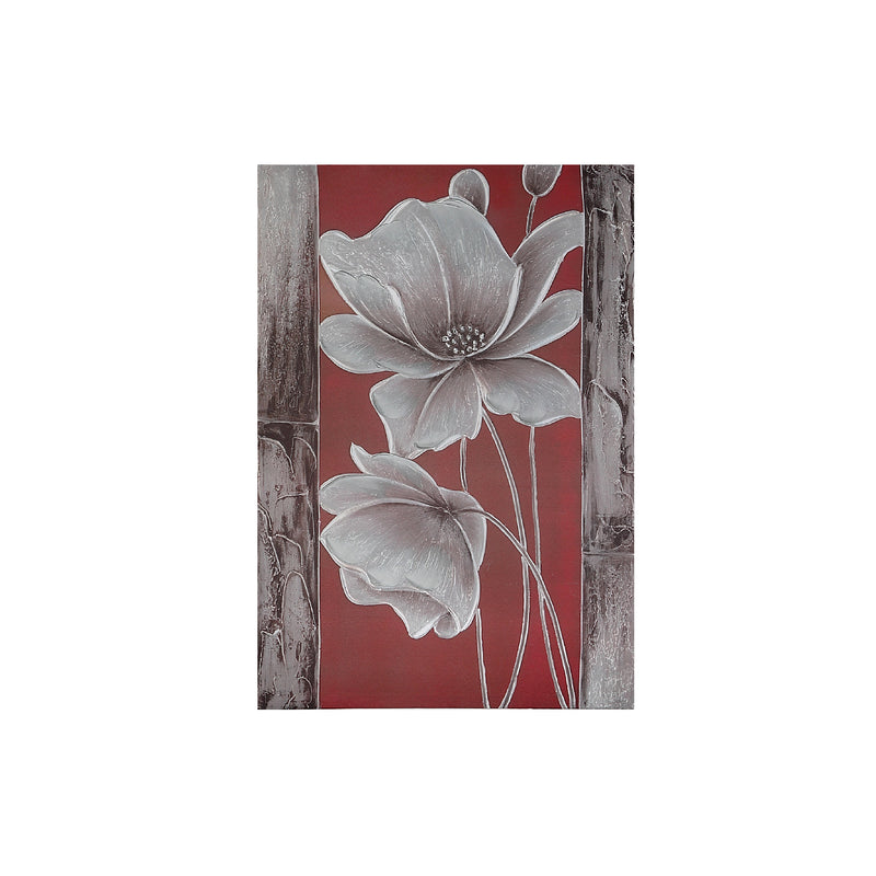 Hand Painted Canvas Wall Art (Blooms And Timber) - Set of 2