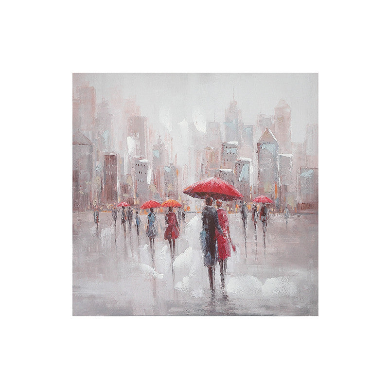 Hand Painted Canvas Wall Art (Romantic Umbrella) - Set of 2