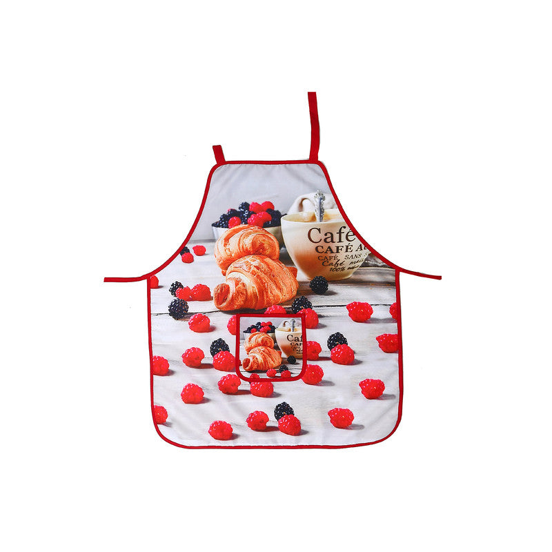 Apron With Pocket (Croissant Cafe) - Set of 2