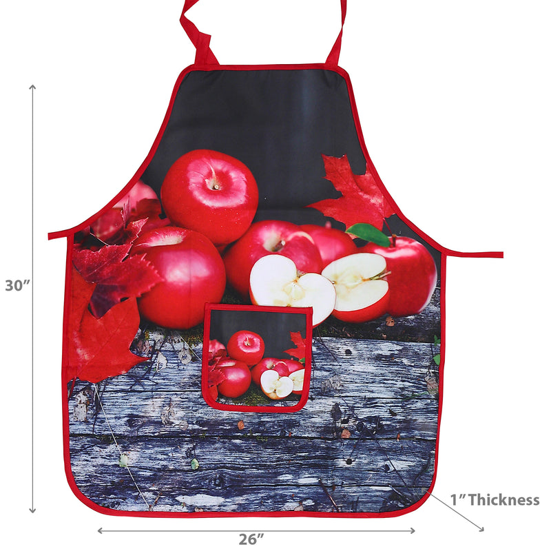 Apron With Pocket Fresh Apples - Set of 2