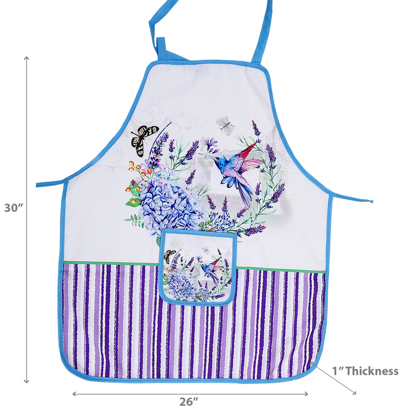 Apron With Pocket Humming Bird - Set of 2