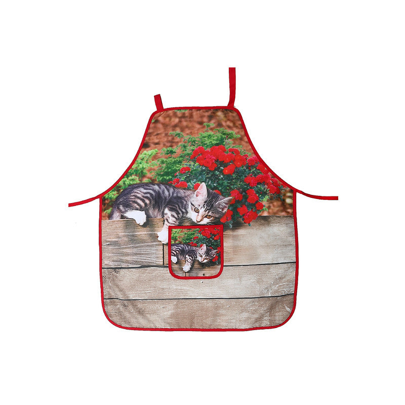 Apron With Pocket (Lazy Cat) - Set of 2