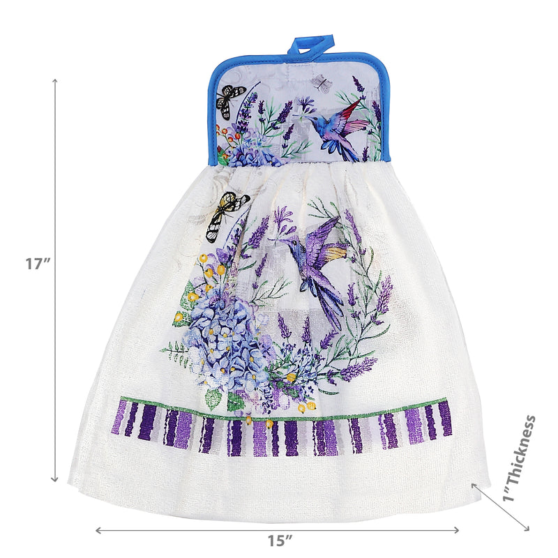 Tie Hand Towel Hummingbird - Set of 2