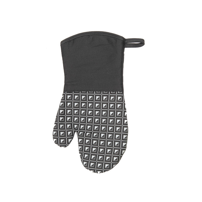 Silicon Print Oven Mitt (Geo) (Gray) - Set of 4