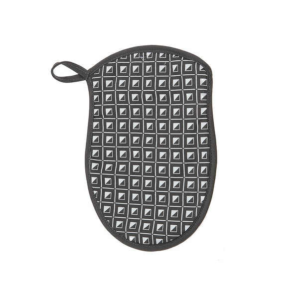 Silicon Print Pot Holder (Geo) (Gray) - Set of 4