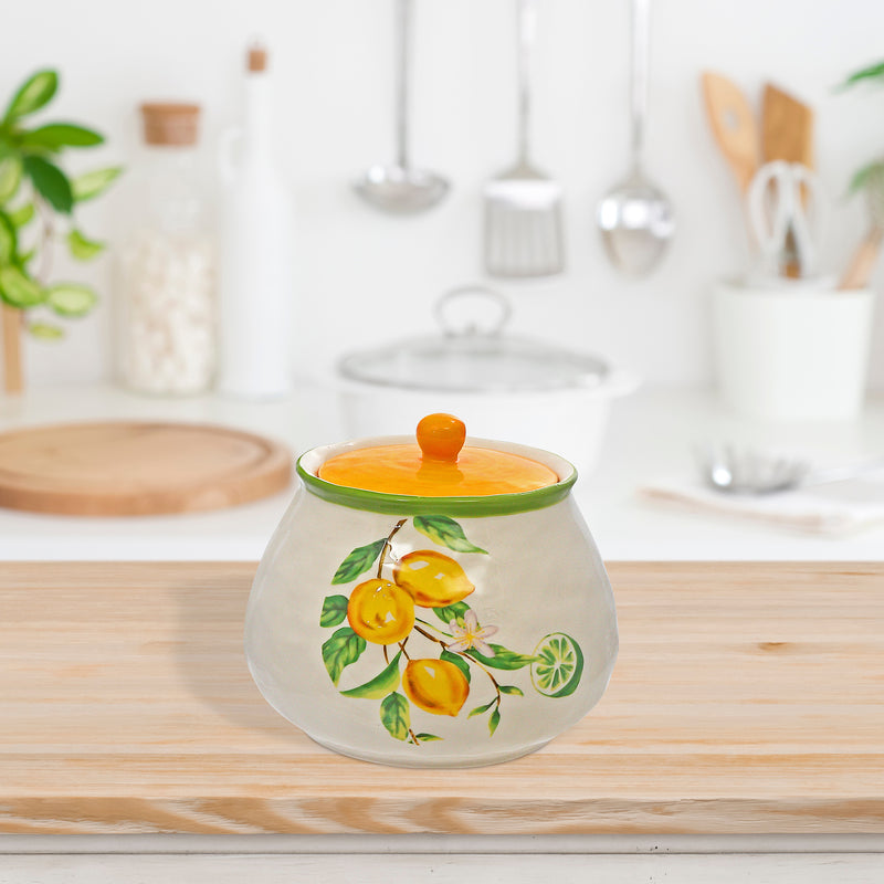 Ceramic Lemon Canister