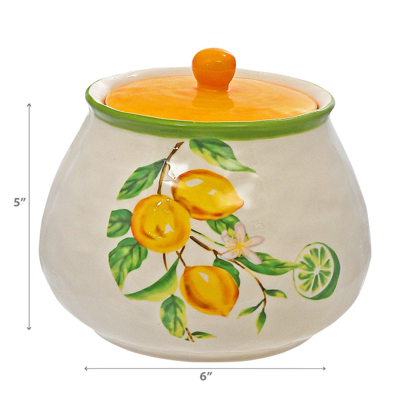 Ceramic Lemon Canister