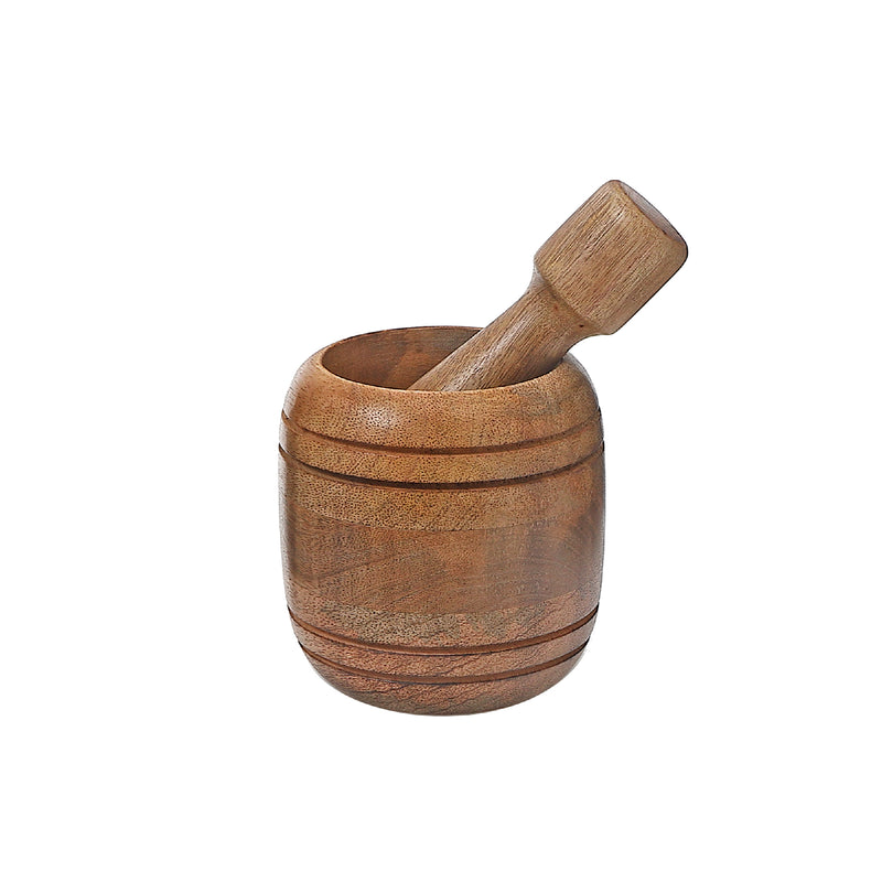 Mango Wood Mortar & Pestle 4"