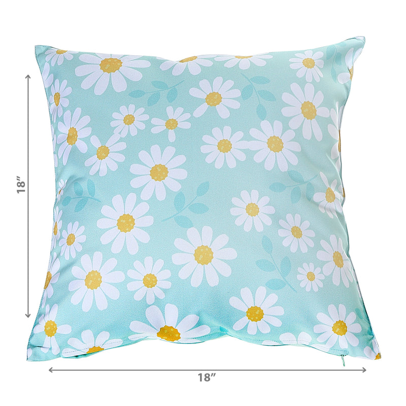 Outdoor Waterproof Cushion Daisy Print - Set of 2