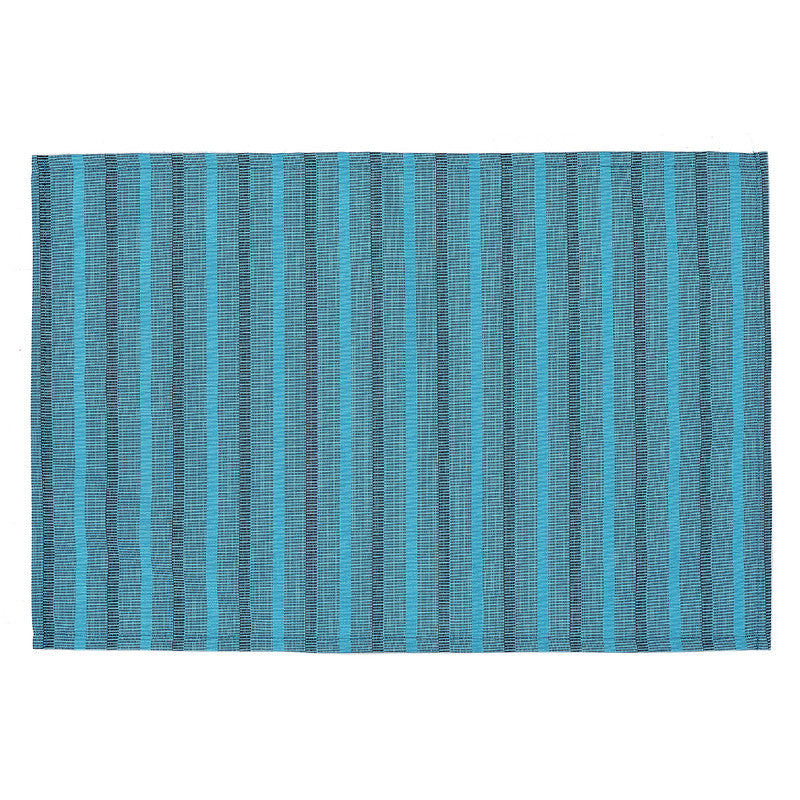 Stripe Outdoor Placemat (Blue) - Set of 12