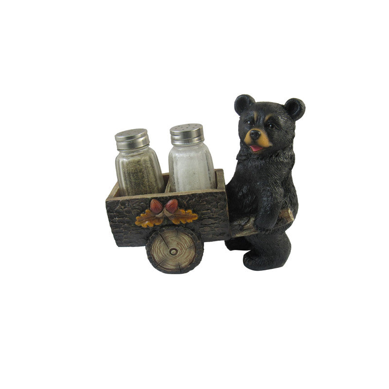 Salt And Pepper Shaker (Wagon Spice Bear Cart)