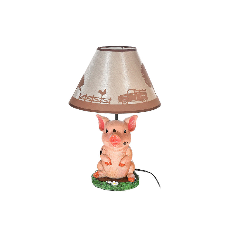 Lamp Muddy Delight Pig 19.5"