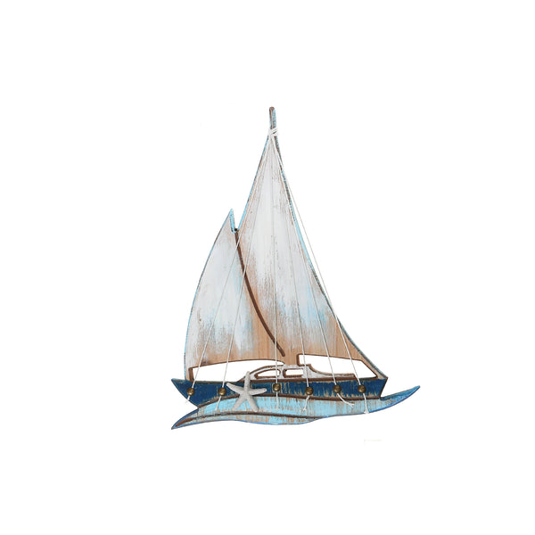 Polyresin Sail Boat Wall Decor