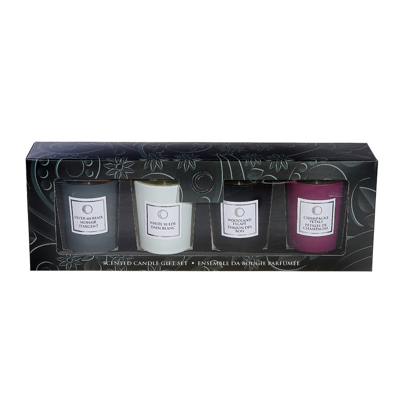 4 Pack 2.5 Oz Luxe Scented Glass Candle Gift Set