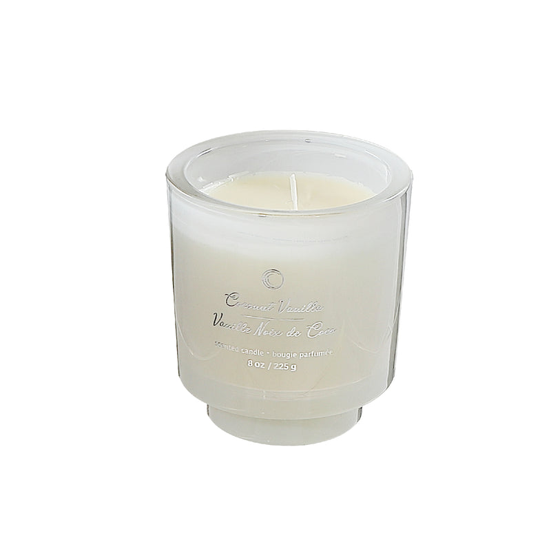 8Oz High Gloss Round Candle Coconut Vanilla