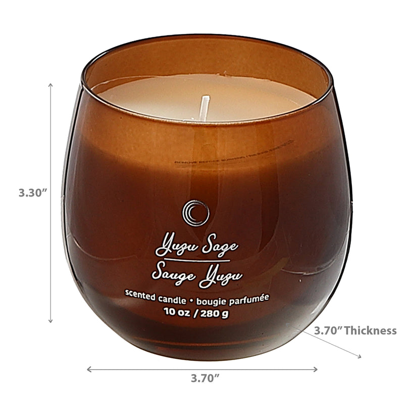 10Oz High Gloss Curved Candle Yuzu Sage