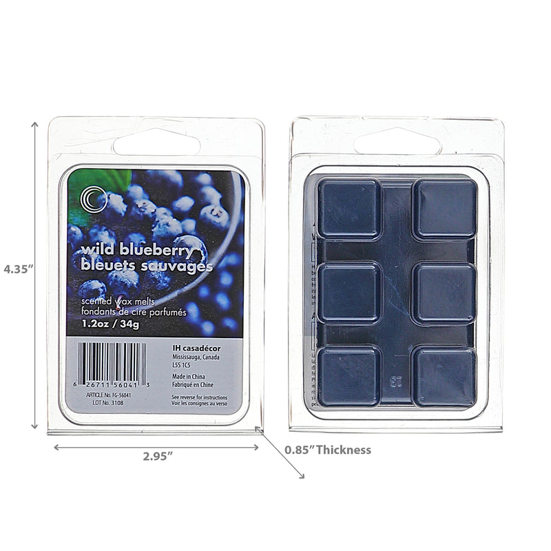 6Pk Scented Wax Melts Wild Blueberry - Set of 4